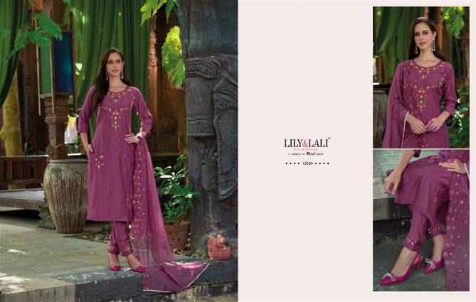 Lily And Lali Rang Ja Viscose Readymade Suits Catalog
